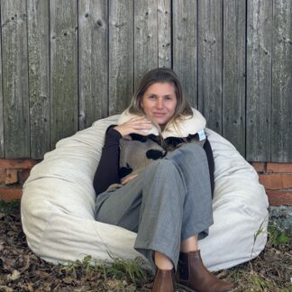 Zirben Beanbag HUG ME – přírodní sedací vak